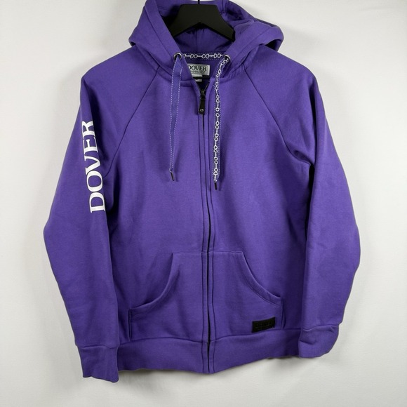 Dover Saddlery Purple Zip Hoodie Sweatshirt Women Size Medium - Picture 1 of 6